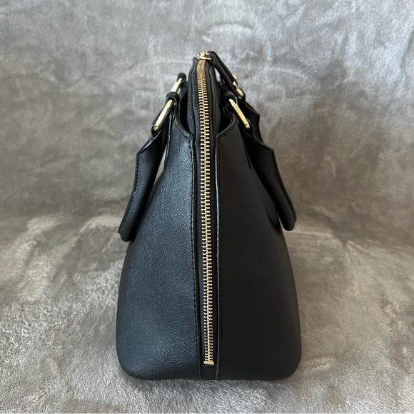 Karl Lagerfeld Paris Dome Black Satchel Purse - Picture 5 of 6